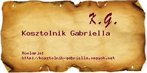 Kosztolnik Gabriella névjegykártya